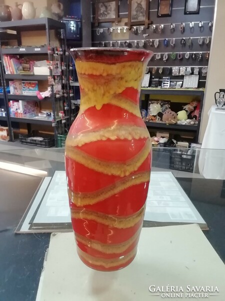 Retro, Pesthidegkúti, striped ceramic vase