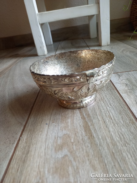 Wonderful old silver-plated serving bowl (7x15.7x13.2 cm)