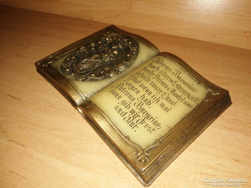 Beautiful German Gothic prayer book cast in wax with embossed prayer pages (b)