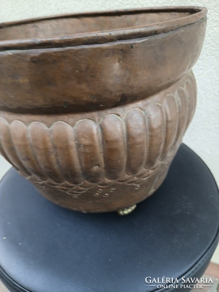 Huge art and craft secession copper pot planter. Negotiable.