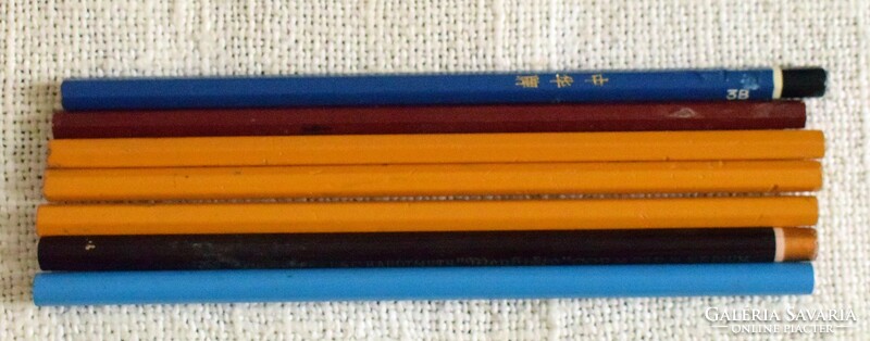 6 old pencils. Koh-i-noor, chung hwa, three star, mephisto, china, czechoslovakia, sonora