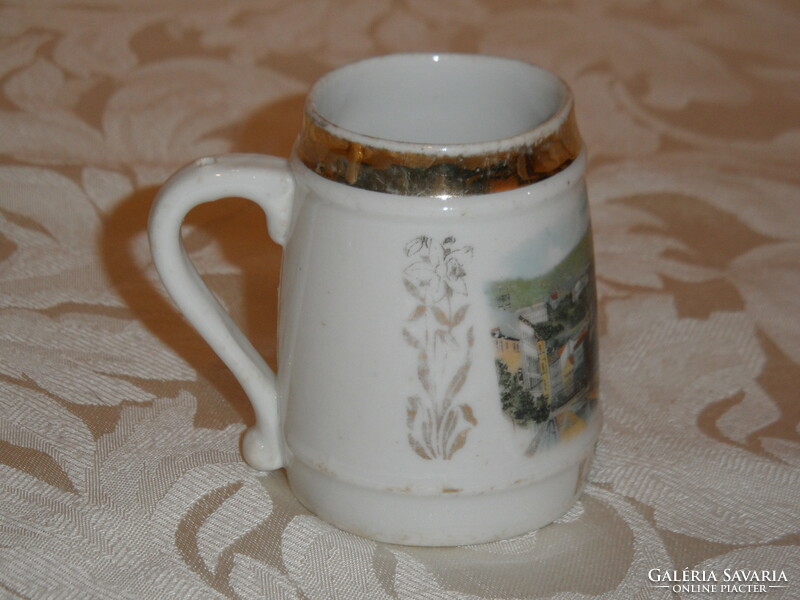 Karlsbad porcelain souvenir cup, mug, pitcher