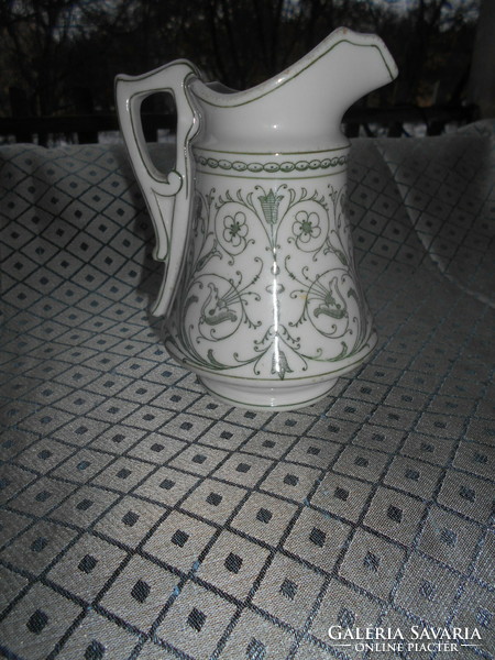 Antique thick heavy cafe porcelain jug