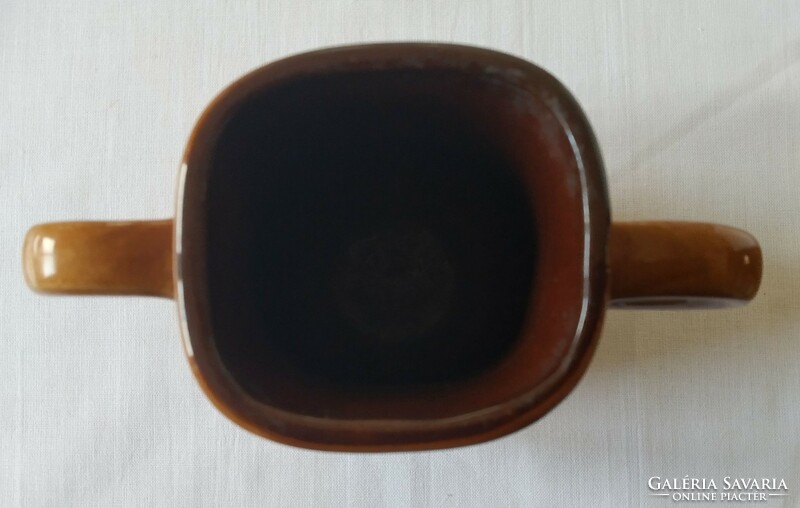 Two-handled ceramic vase / mug / pitcher (field tour?)