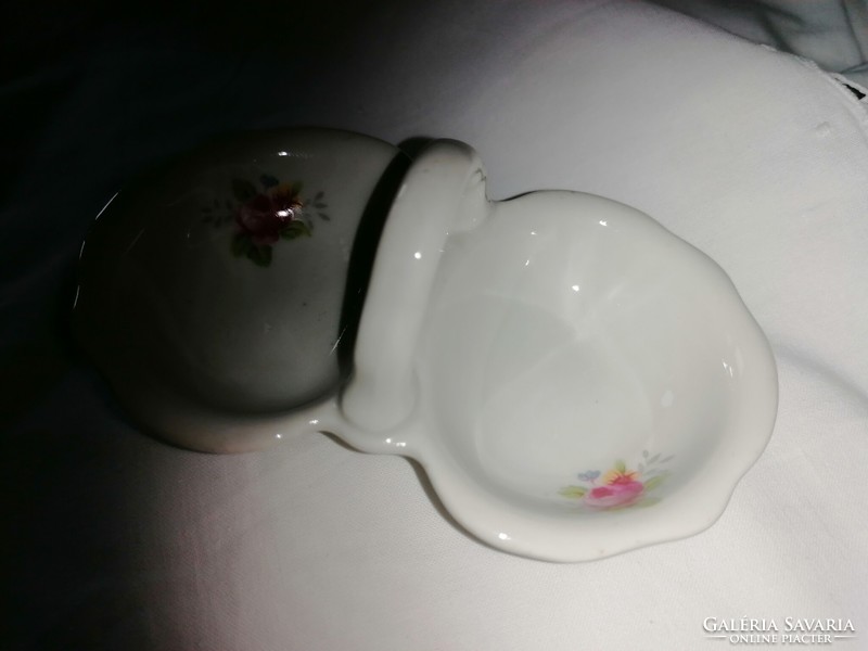 Old pink porcelain salt shaker, larger size, flawless