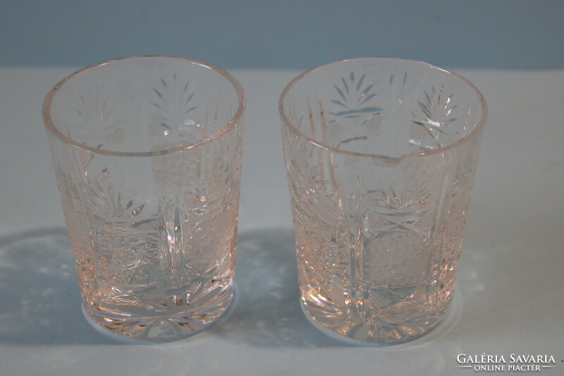 3 Liqueur crystal glasses