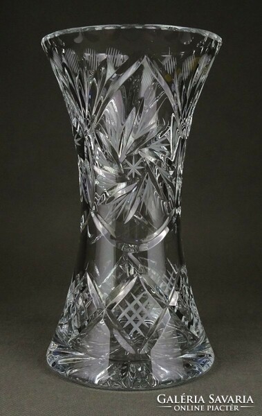 1M271 Jelzett ólom kristály váza 22.5 cm