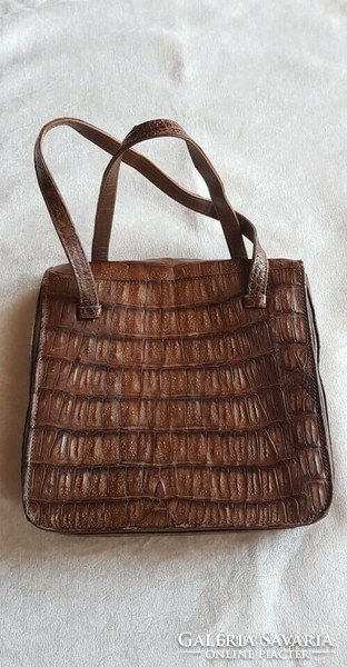 Charming brown retro bag with reticule