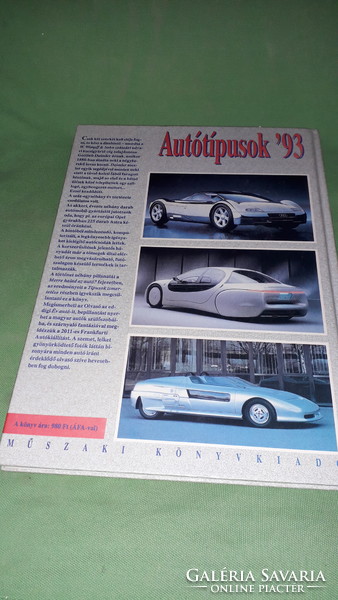 1992.Dr. Károly Lovász - car types '93 picture album book, technical according to the pictures