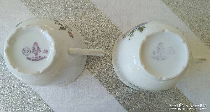 Haas & czjzek schlaggenwald porcelain cups (6 pcs.)