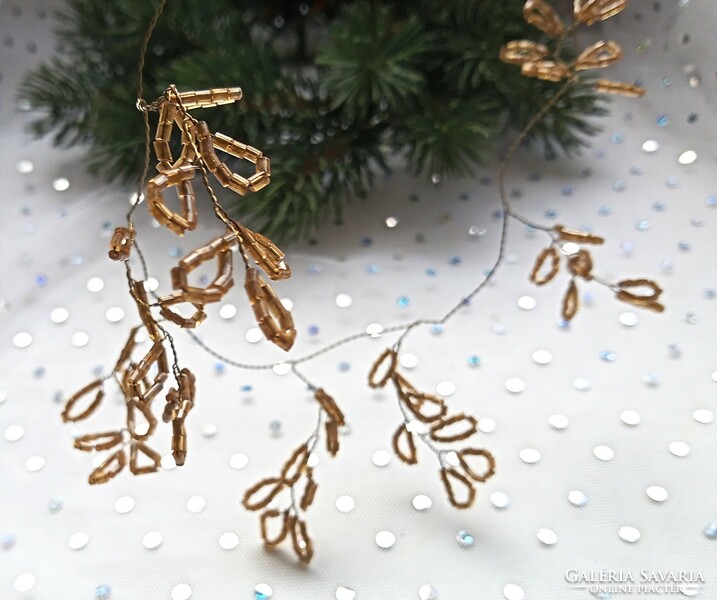 Christmas tree decoration pearl garland 100cm