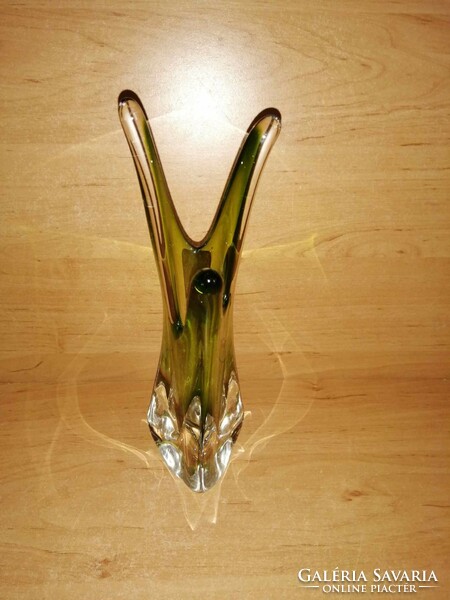 Muranoi 3 ágú üveg váza - 24 cm (2/d)