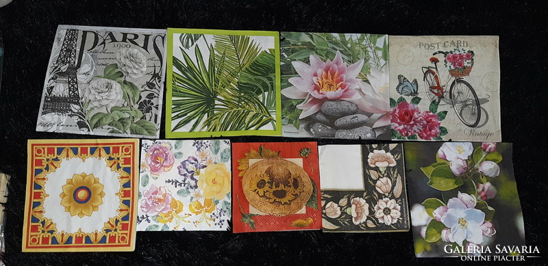 25 floral napkins in one collection or for decoupage technique