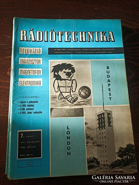 1966 Radio technology magazine of the Hungarian National Defense Association 11 pcs