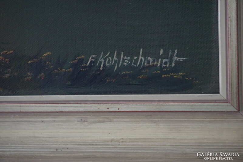 F. Kohlschmidt: Havas csúcsok tájkép (aláírt, eredeti cím ismeretlen)