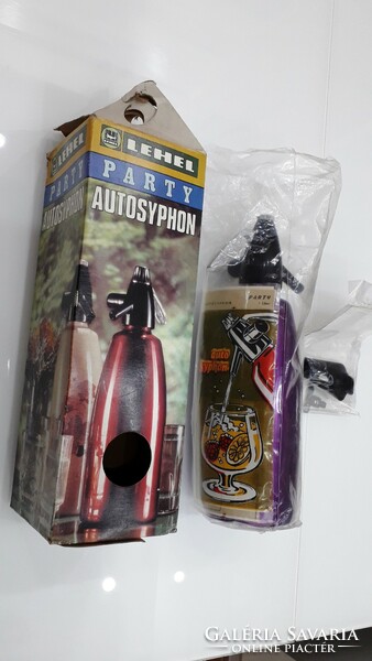 Lehel party 1 liter soda siphon, autosyphon (in original packaging)!