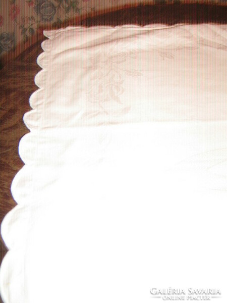 Toledo pink damask pillowcase with white sling edge