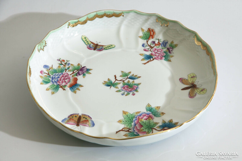 Victoria rocaille bowl from Herend 1082 | vbo serving plate, vegetable dish, side dish, pasta salad plate