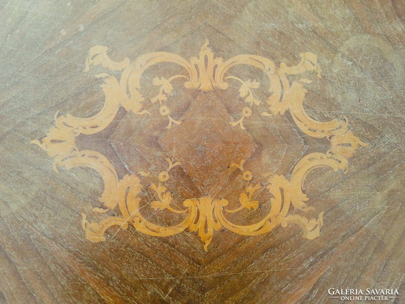 Inlaid neo-baroque coffee table