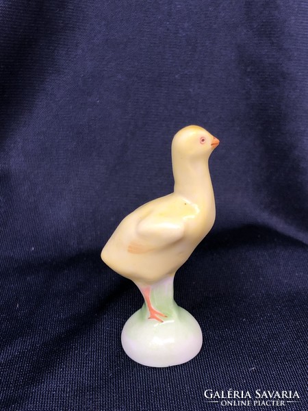 Herend chick, bird miniature porcelain figure (5cm) rz