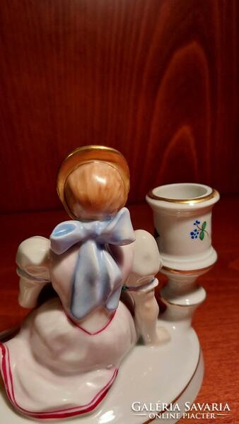 Herendi porcelán gyertyatartó  (1955)