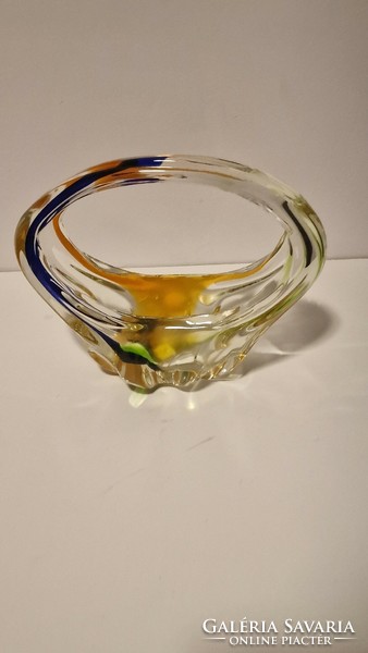 Bohemian glass, Czech glass basket