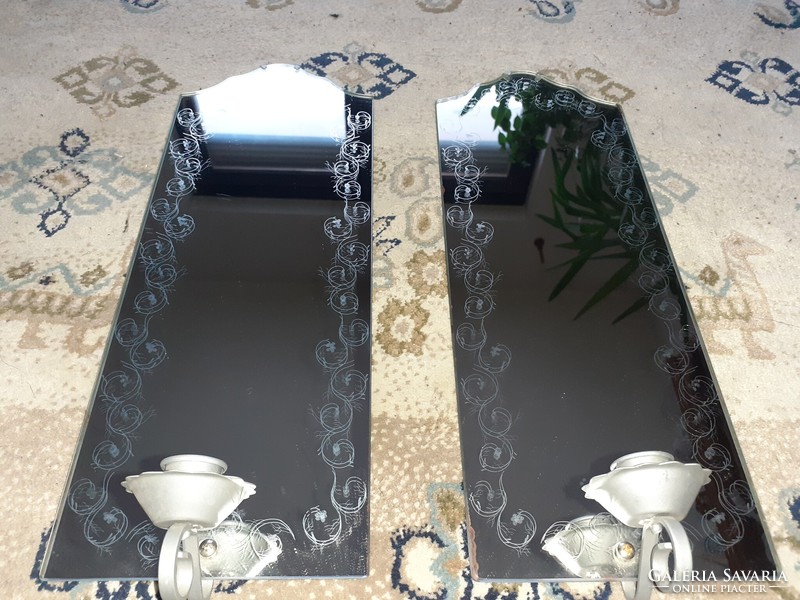Mirror, candle holder