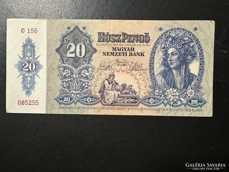 20 Pengő 1941. Ef!! Beautiful banknote!!