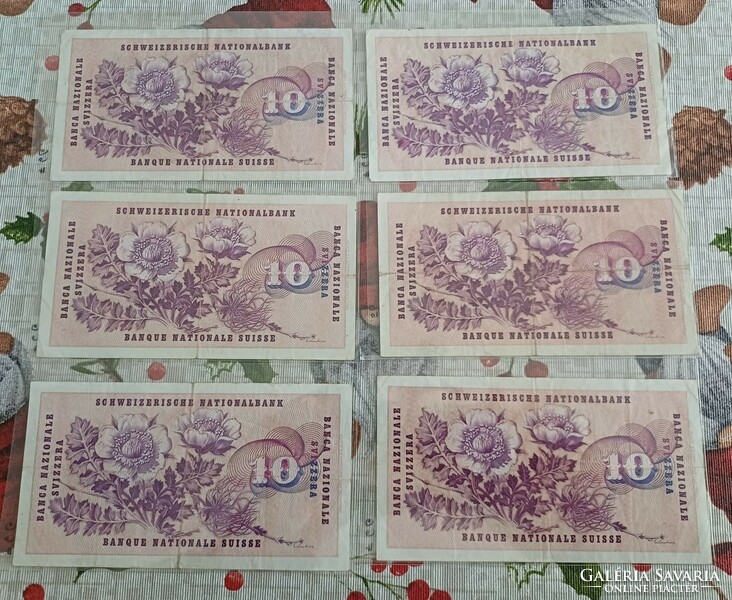 Switzerland 10 francs 1964-1970 f.