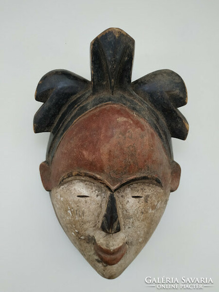 Antique African mask Wuvi ethnic group Congo African mask drum 14 8233