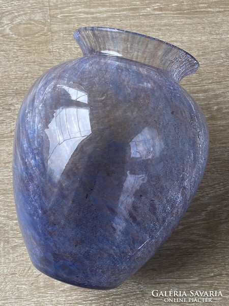 Karcagi fátyolüveg váza - egyedi mintás, hatalmas