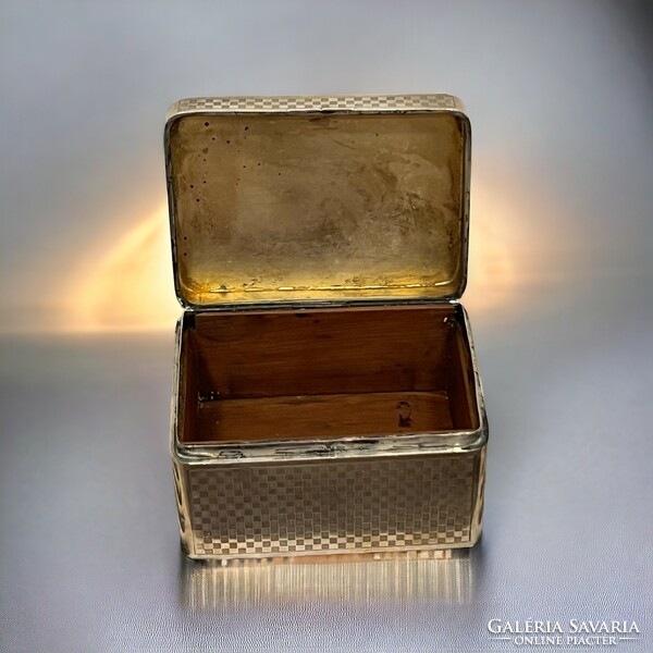 Art deco silver box