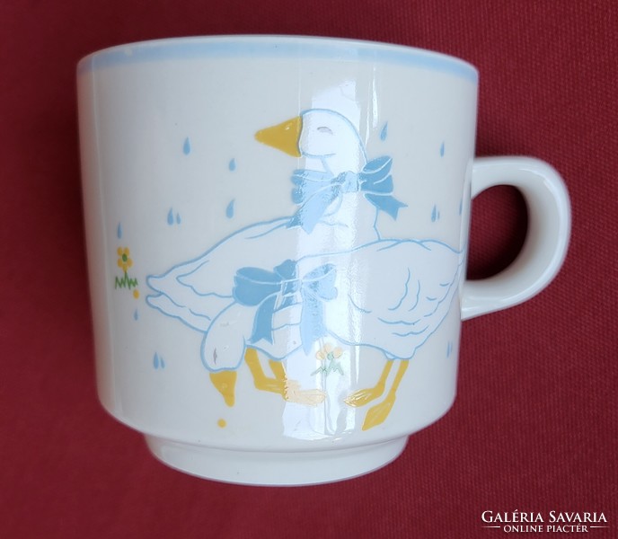 Easter goose porcelain mug cup