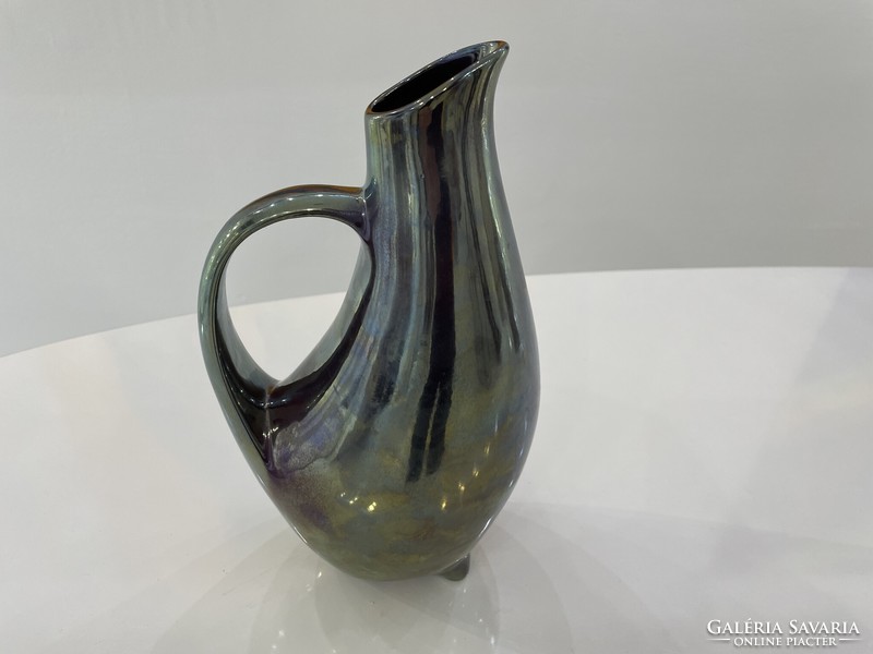 Zsolnay cat vase jug vase designed by András Sinkó modern retro mid century