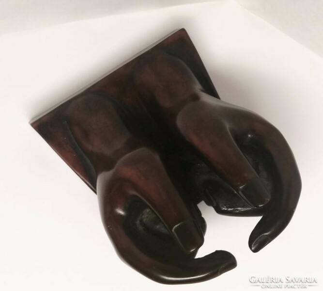 Envelope holder desktop paperweight sculpture. Hand sculpting