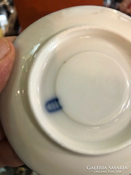 Alt wien austria hand-painted, cobalt blue, gilded porcelain coffee cup