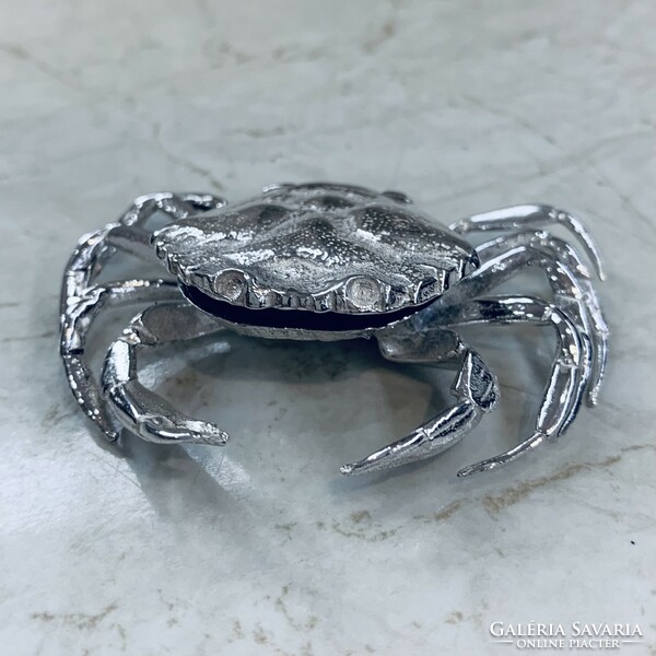 800 silver crab figurine, with Hungarian hallmark, video available