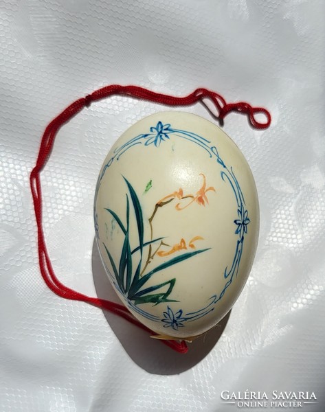 Régi kínai kézzel festett műanyag húsvéti akasztható tojás