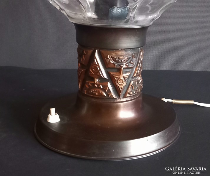Sabransky művész bronz asztali lámpa ALKUDHATÓ Art deco design