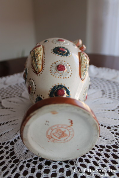 English Victorian majolica - Zsolnay style vases