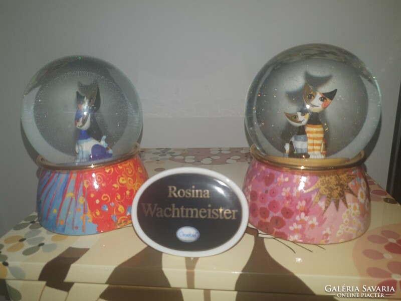 Goebel rosina wachtmeister snow globe collection collection of 4 large pieces of music