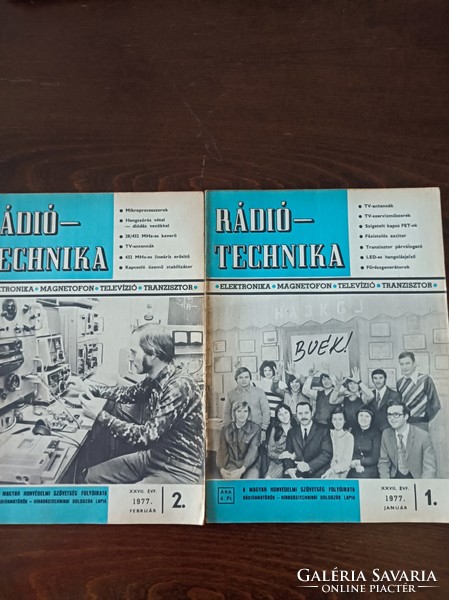 1977 Radio technology, the magazine of the Hungarian National Defense Association, 12 complete seasons.