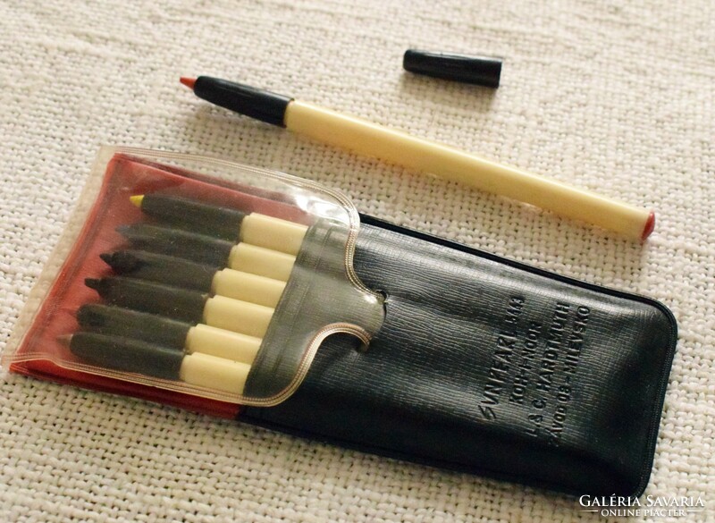 SUNPEARL 5443 KOH-I-NOOR , 80-as évek retro színes ceruza , töltőceruza készlet 6 +1db.