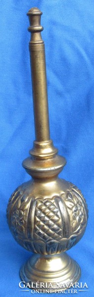 Antique copper rose water holder, 26 cm high