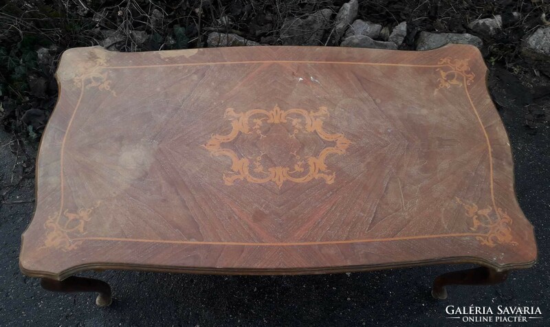 Inlaid neo-baroque coffee table