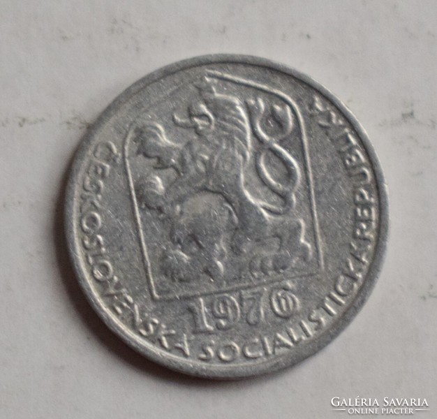 Csehszlovákia 10 heller , 1976 , pénz , érme