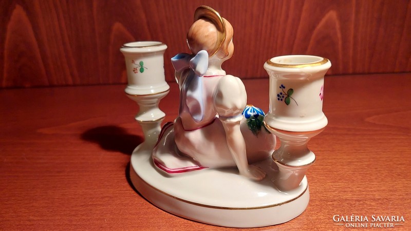 Herendi porcelán gyertyatartó  (1955)