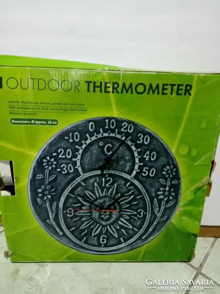 Terrakotta óra ès hőmérő