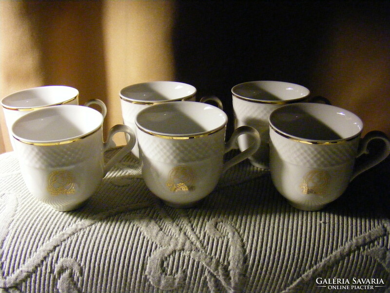 6 + 1 Raven House douwe Egberts coffee cup + saucer