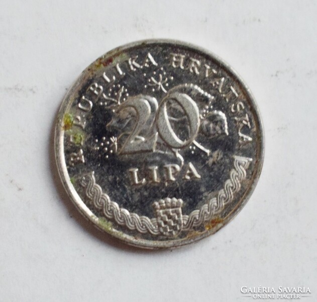 Horvátország 20 lipa , 2007 , pénz , érme